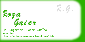 roza gaier business card